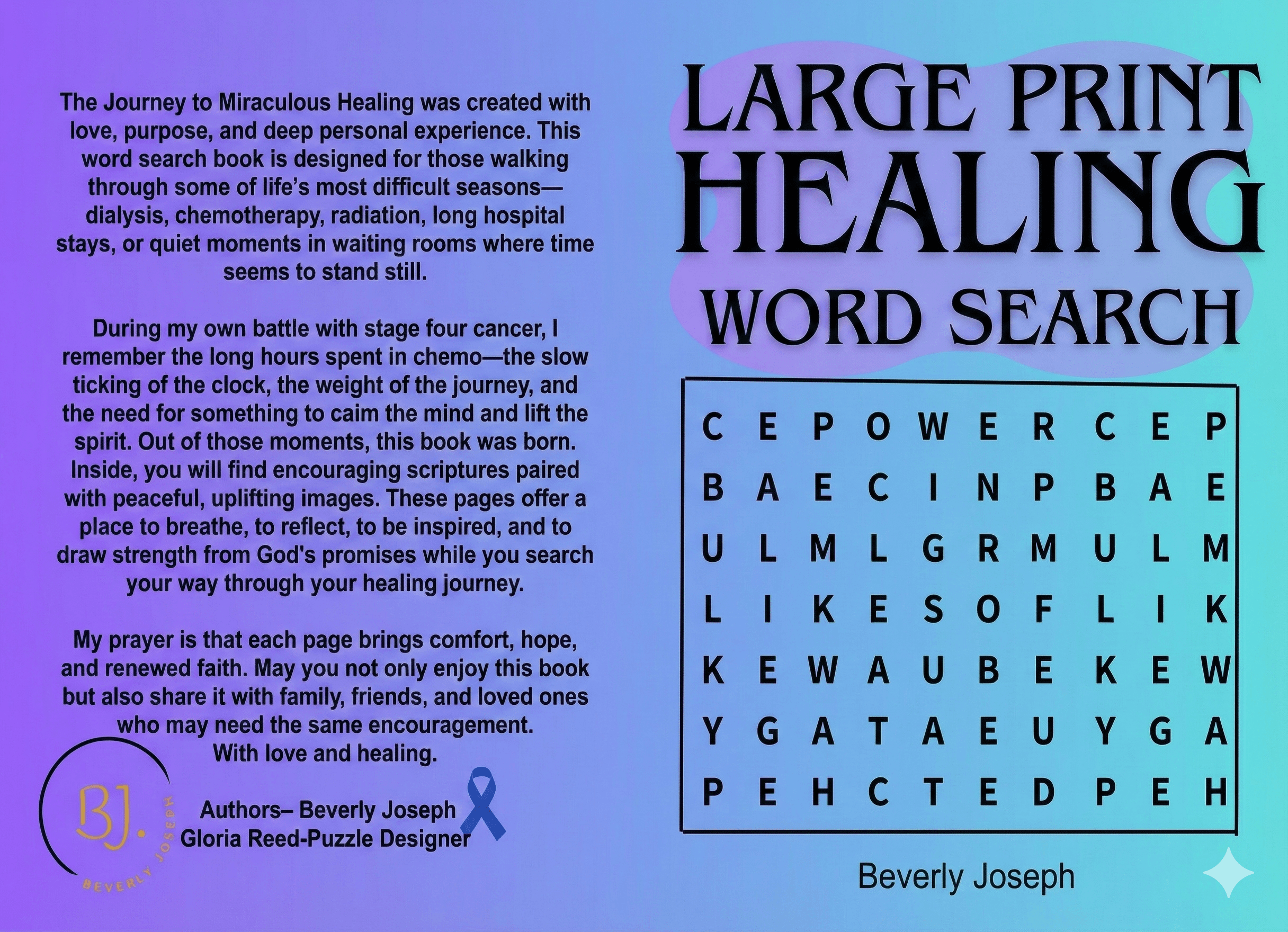Large Print Healing Word Search